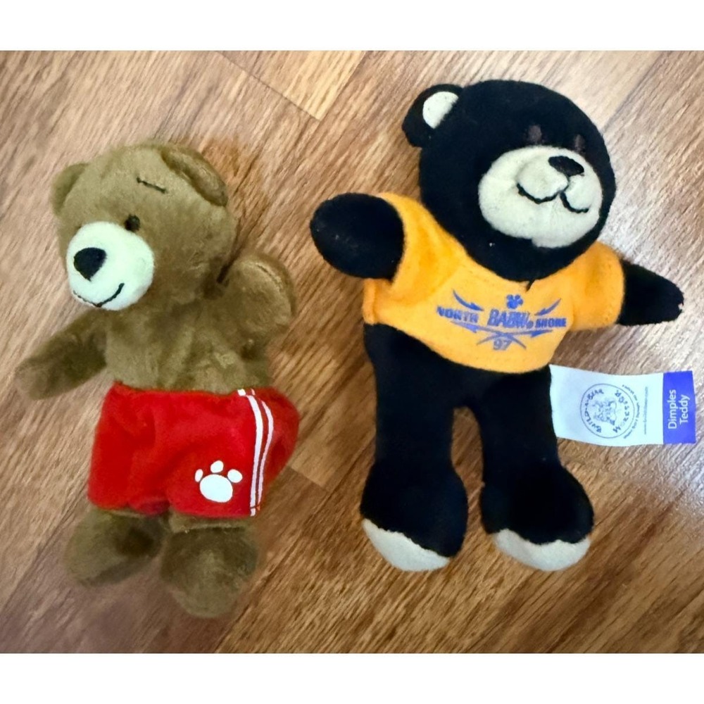 Build A Bear Lot of 2  4" bears Bearemy & Dimples Teddy